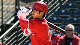 【MLB】大谷翔平、第1打席で中前安打　野手で出場したOP戦全試合で快音