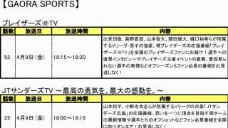 バレーボールテレビ番組情報（4/1〜15放送予定分）