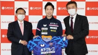 水谷隼、シモジマとスポンサー契約 「⼈々に夢や感動を与えることができるように」