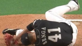 鷹・千賀、左足首の捻挫と診断…復帰時期は未定　強襲打球で体勢崩して緊急降板