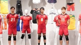 柳田将洋、西田有志、髙橋藍がイベントでユニフォーム姿を披露