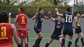 【陸上ホッケー部女子】 的場の決勝弾でリーグ開幕戦勝利