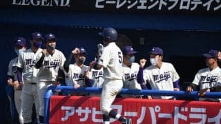 【大学野球】明大が30年ぶり、史上3度目の毎回得点で大勝　主将の丸山「記録に関われたのは嬉しい」