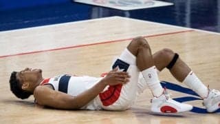 ウィザーズの八村塁が左ひざの負傷で20日のサンダー戦を欠場