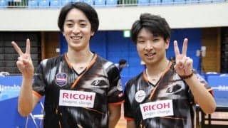 リコー・鹿屋良平/郡山北斗ペア、男子ダブルス初V＜卓球・ビッグトーナメント＞
