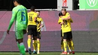 ハーランドのドッペルパックで10人のドルトムントがヴォルフスブルクとの上位対決を制しCL出場権争いが劇化《ブンデスリーガ》