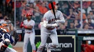 【MLB】大谷翔平が左手突き上げ会心ガッツポーズ　確信の特大7号に米興奮「この男ありえない」