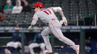 【MLB】大谷翔平、第1打席で四球選び二盗に成功！　高速スライディングで今季4個目の盗塁
