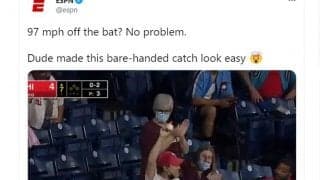 【MLB】156kmの打球を素手キャッチ　ファンの“美技”に米歓声「食べ物も落としていない！」