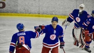 [アイスホッケー]接戦を制し、優勝候補中大を５対４で撃破！