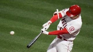 【MLB】大谷翔平、詰まりながらも力で運んだ　169km左越え二塁打に米記者称賛「また力強い打球」