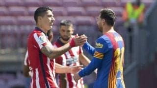 カンプノウに凱旋したスアレスのメッセージ「特別な日」