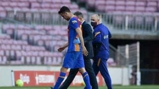 アトレティコ戦途中交代のブスケツ「上顎骨折を伴う顔面挫傷」とバルサが発表