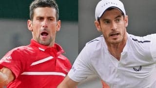 元世界一マレーが現世界一ジョコビッチと練習、激しい打ち合いを見せる