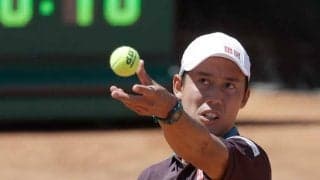 錦織自身も照れ笑い？　“天然”な試合後の振る舞いに反響「観客いないの気付いた？」