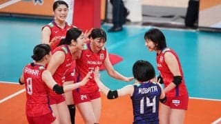 女子日本代表 荒木絵里香主将と古賀が会見