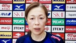 女子日本代表　中田久美監督と籾井が会見