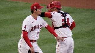 【MLB】大谷翔平が歓喜のアクション　救った捕手の好送球にファン称賛「スズキさんナイス！」