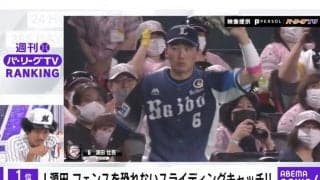 源田壮亮はフェンス際でも“たまらん”！　「ABEMA バズ！パ・リーグ」ランキング