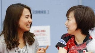 「可愛い」「チャーミング」平野早矢香さん、緑のワンピース姿の石川佳純とのツーショット披露