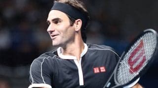 フェデラーと練習したモンフィスが2人で写った写真と共に「今週末はありがとう」とSNSで報告