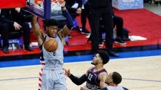 八村塁がプレーオフデビュー戦で12得点！ ウィザーズは粘りを見せるもシクサーズに敗戦