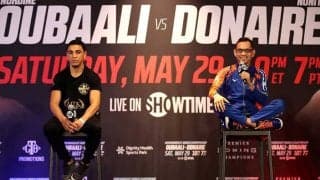 ドネアVSウーバーリ、ともに計量クリア　“吼えた”38歳の肉体に海外興奮「理想的だ」