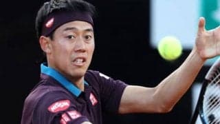  錦織 ディミトロフと練習 