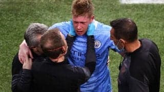  CL決勝で負傷交代のデ・ブライネ、鼻骨と左眼窩底を骨折