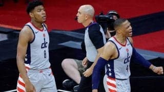 PO3連敗の中、3ポイントを高確率で沈める八村塁を指揮官が評価「間違いなく向上した」