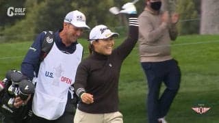 【動画】畑岡奈紗、7番では傾斜を使ったスーパーショットでイーグル！