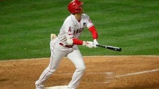 【MLB】「高ーく上がった！」　実況思わず確信も…　場内どっと沸かせた大谷翔平の大飛球