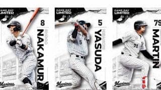 ロッテがヤクルト3連戦でベースボールカード配布　中村奨・安田・マーティンの3種類