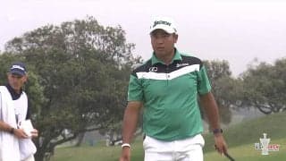 【動画】松山英樹、ラフからのアプローチに苦戦も耐えのゴルフで予選通過