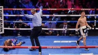 衝撃TKO井上尚弥、ドネア＆カシメロに挟まれて取材対応「いますね（笑）精進したい」