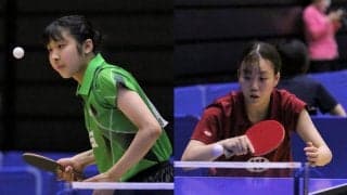 女子シングルス準決勝終了　決勝は出澤杏佳(専修大)vs杉田陽南(早稲田大)＜関東学生卓球新人戦＞