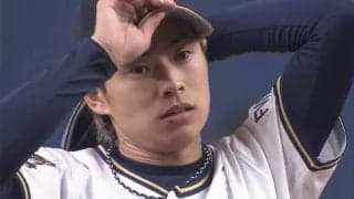 オリ山岡、1死しか取れずに緊急降板　3連続四球で押し出し、右肘違和感で抹消へ