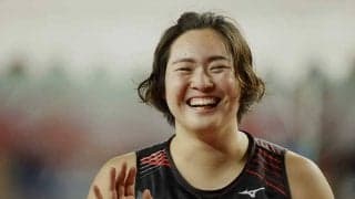 やり投げ・23歳北口榛花、五輪内定大会1号！　60m超え3連発Vに笑顔満開「ホッとした」