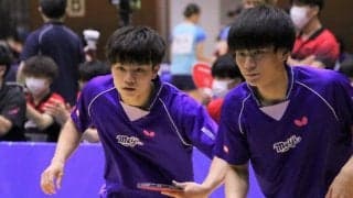 優勝候補・明治大が白星発進　戸上隼輔/宇田幸矢ペアが登場＜全日本大学総合卓球選手権＞