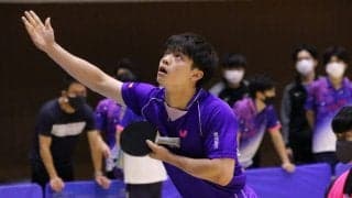 宇田、西、宇田/戸上で完勝　明治大が全勝で決勝Tへ＜卓球・インカレ男子予選第6戦＞