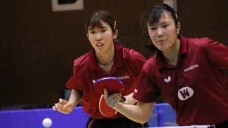 早稲田大、同志社大、神戸松蔭女子学院大は完勝で決勝Tへ＜卓球・インカレ女子予選第6戦＞