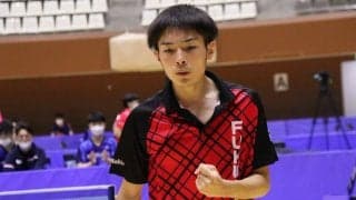 止まらない“福岡大学旋風”　堂々のベスト4進出　次は明治大と＜卓球・インカレ男子＞