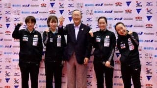 女子五輪代表チーム快勝　”無観客と違う緊張感”に打ち勝つ＜卓球・ドリームマッチ＞