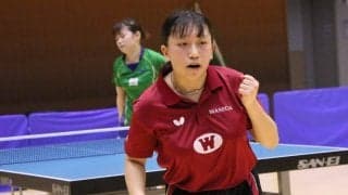 早稲田大が劇的勝利で決勝へ　フルゲーム18-16で黒野が決めた＜卓球・インカレ女子＞