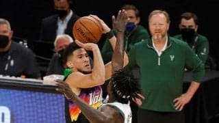 第2戦で31得点の大活躍…2戦連続で41分以上に出場するブッカー「疲れは感じない」