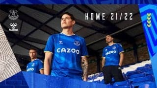 エバートンがダズル迷彩の新ホームユニフォームを発表！昨季からヒュンメルと契約