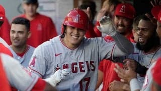 【MLB】大谷翔平、33号で確信歩き　バット投げ映った別アングル映像に米興奮「宇宙に行った」