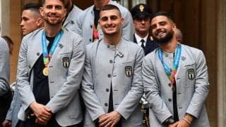 超豪華な披露宴! ユーロ王者・ヴェッラッティがトップモデルと2度目のゴールイン、元PSGのイブラヒモビッチも祝福!