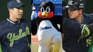 つば九郎の“無茶ぶり”に応える選手たち…　空中くるりんぱが「可愛すぎますって」