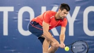 ジョコ 東京五輪会場で練習